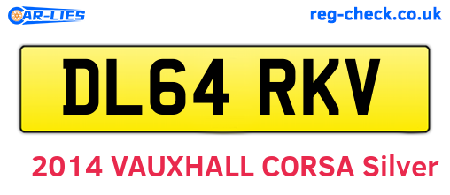 DL64RKV are the vehicle registration plates.