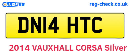 DN14HTC are the vehicle registration plates.