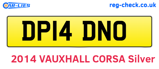 DP14DNO are the vehicle registration plates.