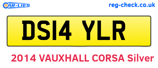DS14YLR are the vehicle registration plates.