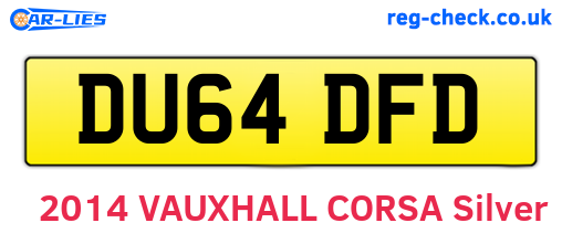 DU64DFD are the vehicle registration plates.