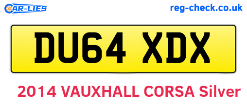 DU64XDX are the vehicle registration plates.