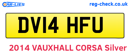 DV14HFU are the vehicle registration plates.
