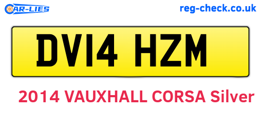 DV14HZM are the vehicle registration plates.