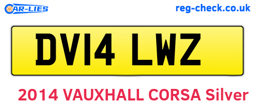 DV14LWZ are the vehicle registration plates.