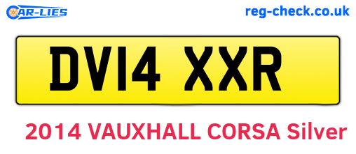 DV14XXR are the vehicle registration plates.