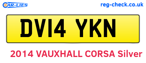 DV14YKN are the vehicle registration plates.