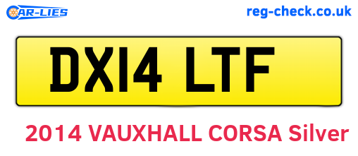 DX14LTF are the vehicle registration plates.