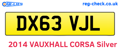 DX63VJL are the vehicle registration plates.