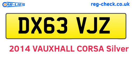 DX63VJZ are the vehicle registration plates.