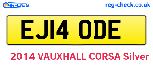 EJ14ODE are the vehicle registration plates.