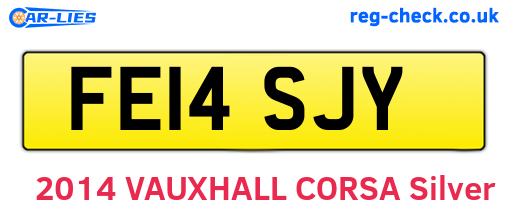 FE14SJY are the vehicle registration plates.