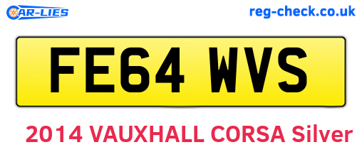 FE64WVS are the vehicle registration plates.