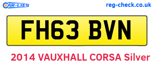 FH63BVN are the vehicle registration plates.
