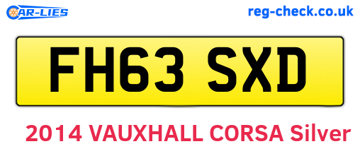 FH63SXD are the vehicle registration plates.