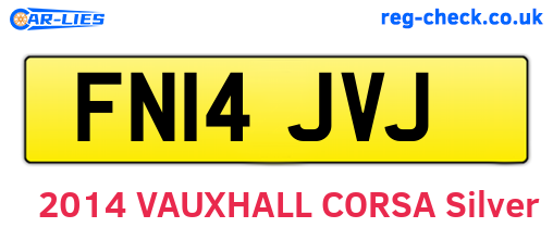 FN14JVJ are the vehicle registration plates.