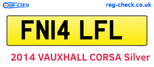 FN14LFL are the vehicle registration plates.