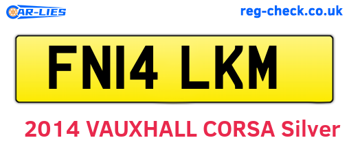FN14LKM are the vehicle registration plates.