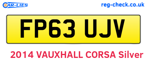 FP63UJV are the vehicle registration plates.