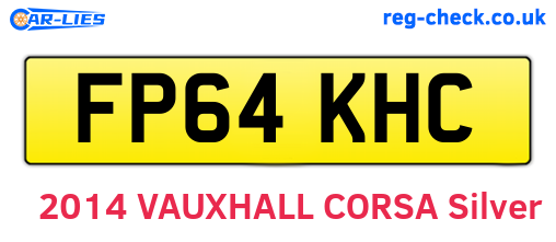 FP64KHC are the vehicle registration plates.