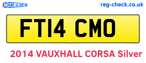 FT14CMO are the vehicle registration plates.