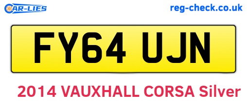FY64UJN are the vehicle registration plates.