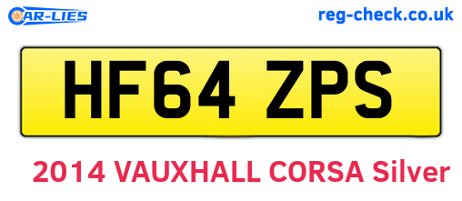 HF64ZPS are the vehicle registration plates.