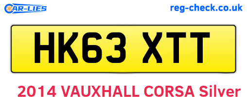 HK63XTT are the vehicle registration plates.