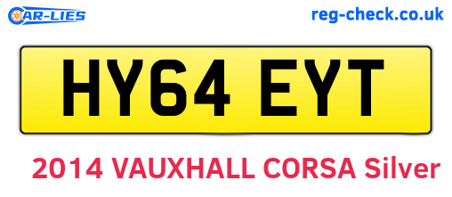 HY64EYT are the vehicle registration plates.