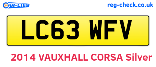 LC63WFV are the vehicle registration plates.