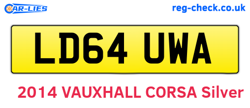 LD64UWA are the vehicle registration plates.