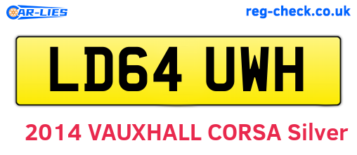 LD64UWH are the vehicle registration plates.