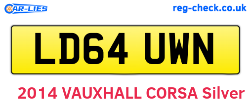 LD64UWN are the vehicle registration plates.