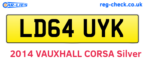 LD64UYK are the vehicle registration plates.