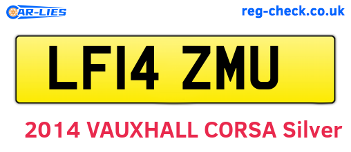 LF14ZMU are the vehicle registration plates.
