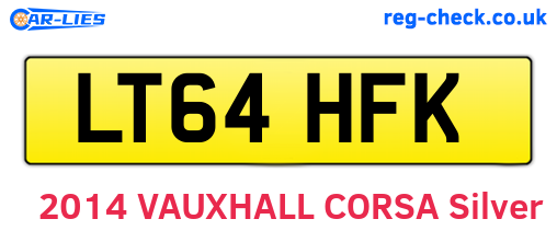 LT64HFK are the vehicle registration plates.