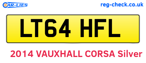 LT64HFL are the vehicle registration plates.