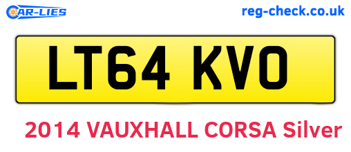 LT64KVO are the vehicle registration plates.