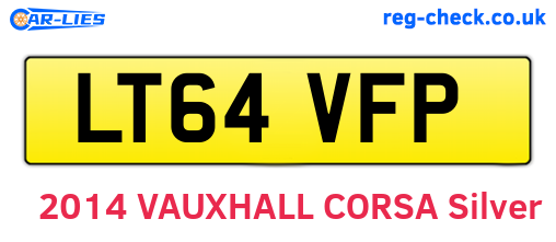 LT64VFP are the vehicle registration plates.