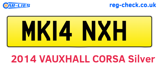 MK14NXH are the vehicle registration plates.