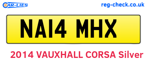 NA14MHX are the vehicle registration plates.