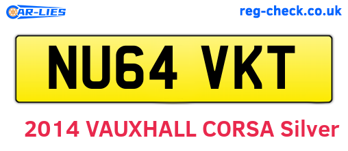 NU64VKT are the vehicle registration plates.