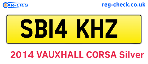 SB14KHZ are the vehicle registration plates.