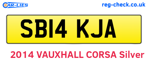 SB14KJA are the vehicle registration plates.