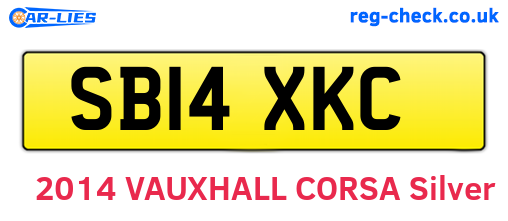 SB14XKC are the vehicle registration plates.