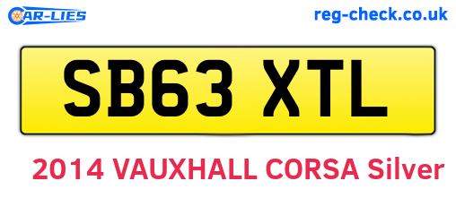 SB63XTL are the vehicle registration plates.