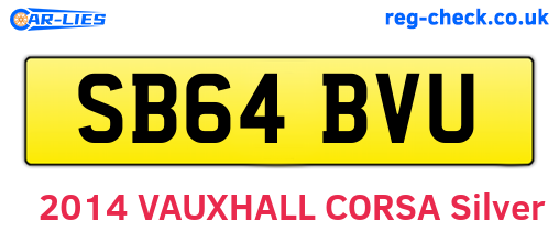 SB64BVU are the vehicle registration plates.
