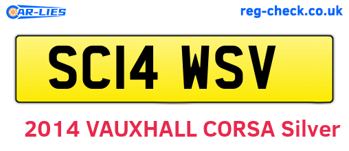 SC14WSV are the vehicle registration plates.