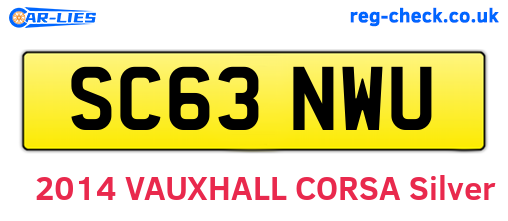 SC63NWU are the vehicle registration plates.