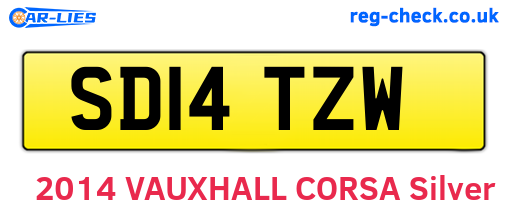 SD14TZW are the vehicle registration plates.